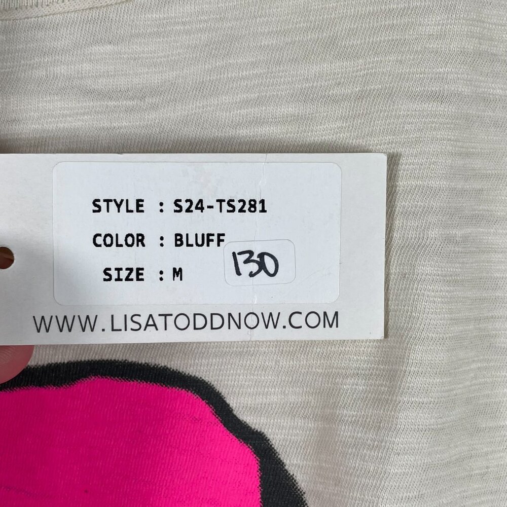 NWT Lisa Todd Love Bites Tee Bluff Pink Lips Graphic Cotton M - Picture 11 of 13